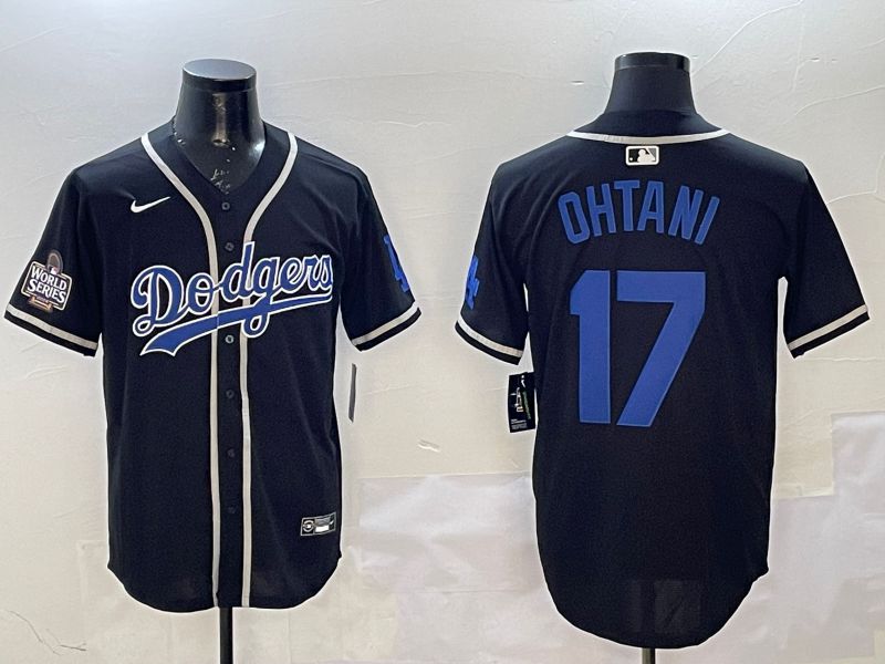 Men Los Angeles Dodgers 17 Ohtani Black Fashion Game 2025 Nike MLB Jersey style 3